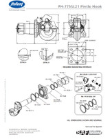Pintle Hook Assembly -3" Swivel Secondary Lock (775) - PH-775SL21