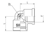 Sirit Brass Swivel Elbow 90° M16 Clip-on - 615 5B