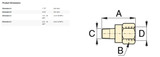 Enerpac Adaptor 1/4"NPTF x 1/4"NPTF 700Bar - FZ-1055