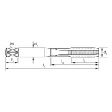 Sutton HSS Hand Tap UNC 1/4x20 Taper - T4140635