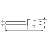Sutton Double Cut Taper End Carbide Burr 12.7x28.6x6 - B307SL400