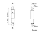 SAF Shock Absorber Intra Compressed Length 315mm/F20 - 02376008000