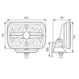 Hella Driving Light Chrome Blade 9" Rectangular - 1FJ357199-081
