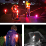 LED Rechargeable Flashing Safety Beacon Mag - Red - 6930-R