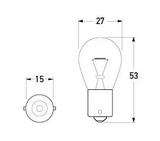Hella Bulb P21W 12V 21W BA15S PK10 - R1221BULK
