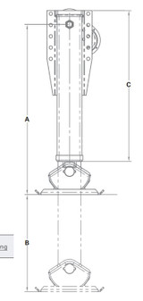 SAF HLD30 NON Gearbox LEG Kompensating foot  (13.5") Travel - H30B2V-31E000000