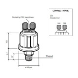 Image VDO Pressure Sender 75psi/5Bar 1/8"x 27NPTF - 360081032001C