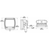 LED Work Lamp 526F 24V Black Housing Flood Beam - 1300581