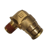 Brass Push-In Elbow 90° 1/2" Tube x 1/4" Male NPT - 69IM8/4N