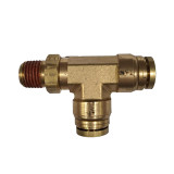 Image Brass Push-In Run Tee 3/8" Tube x Swivel 1/4" NPT Male - 71SIM6/4N