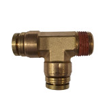 Image Brass Male Run Tee 3/8" x 3/8" x 3/8" Male NPT - 71IM6/6N