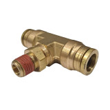 Image Brass Push-In Branch Tee 1/2" Tube x Swivel 3/8" NPT Male - 72SIM8/6N