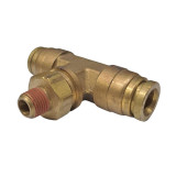 Image Brass Push-In Branch Tee 3/8" Tube x Swivel 3/8" NPT Male - 72SIM6/6N