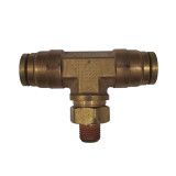 Brass Push-In Branch Tee 3/8" Tube x Swivel 1/4" NPT Male - 72SIM6/4N