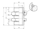 Sirit Br Bulkhead M22xM22 Male & M16 Fem One End & Seals - 703 52215B
