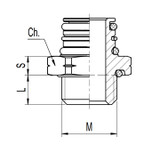 Sirit Brass Swivel Stud M12 - 660 1215B
