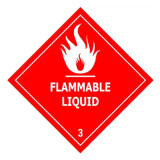 DG Label SAV 50x50 Flammable Liquid (PK24) - DGL3-XS-SAV