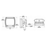 LED Work Lamp 526 24V Black Housing Anti-Glare Pattern - 1300641