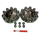 ALCOA One-Piece Chrome Hub Cover System Kit Front 10x 285.75 - 088100S