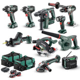 Metabo 18V 10-Piece Brushless Kit - MET18MX10LB3HD455GW