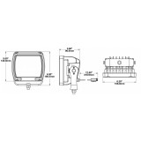 LED Work Lamp 526F 24V Black Housing Flood Beam - 1300581