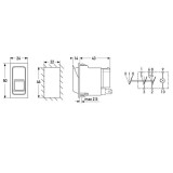 Hella Rocker Switch Off-On-On (with location light option) - 6RH007832461