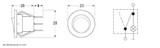 Hella Switch Rocker Illuminated Red 12V - 4446