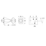Hella Toggle Indicator Switch On-Off-On Illuminated Green - 4206