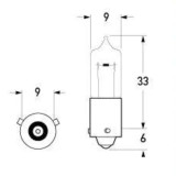 Hella Bulb 12V 21W Halogen BAY9S - RQ1221