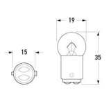Hella Bulb R5W 12V 5W BA15D - GD125
