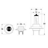 Hella Bulb 12V55W PX26D H7 Long Life - CA1255LL