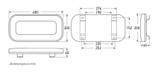 LED Micro Lightbar 200 Amber Lens, Amber Leds - Bolt Mount - 7MLB200A
