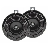 Hella Horn Set (2) Supertone Black 24V - 6037-24V