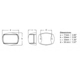 Hella 2NM Red Lens/Black Shroud - 2LT980520001