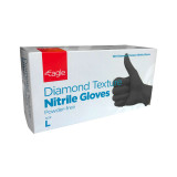 Diamond Grip Black HD Nitrile Gloves 240mm Cuff - 1024