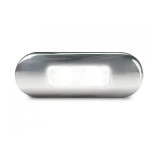 Hella LED Slim Flush Mount Lamp White SS Rim - 2059S