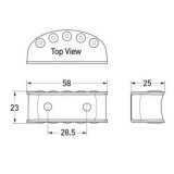 Hella LED Cab Marker/Side Indicator, S/S, 0.5m Cable - 2027P