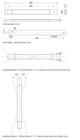 Hella LED Reversing Lamp Slim Horizontal 24V - 1468-24V