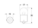 Hella Bulb R5W 24V 5W BA15S PK10 - G245BULK