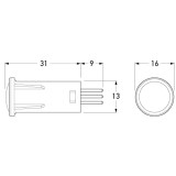 Hella Pilot Lamp Amber 12V - 2711