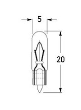 Hella Bulb Wedge 24V 1.2W W2X4.6D PK10 - W2412BULK