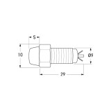 Hella LED Pilot Lamp 12V Red Chrome Body - 2721