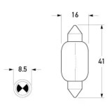 Hella Bulb C21W 12V 21W SV8.5-9 - K1221BULK