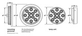 Hella LED Lamp Optilux Reverse 4 Inch Round - 2ZR328870-267