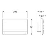 Hella Reverse Lamp Clear Recess Designline - 2046