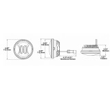 Fog Lamp Led Model  6045-12V  Chrome - 0546161