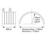 Guard Stainless Steel, Bright, 10.2kg - Low Profile - SS11SLPC