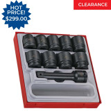 Teng 3/4"Dr Impact Socket Set 19-38mm TTD Tray 16pc - TTD9416