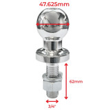 Towball 1-7/8 3/4'' x 60mm Shank 2000kg Zinc - 05962