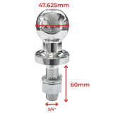 Towball 1-7/8 3/4'' x 60mm Shank 2000kg Zinc - 05962